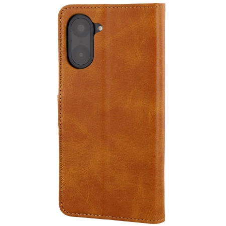 Etui z klapką Bizon Case Pocket do OnePlus Nord CE5 5G, brązowe