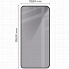 Prywatyzujące szkło hartowane Bizon Glass Edge Shadow do Galaxy S24 FE/S25 FE/A36 5G/A56 5G, przyciemniane z czarną ramką