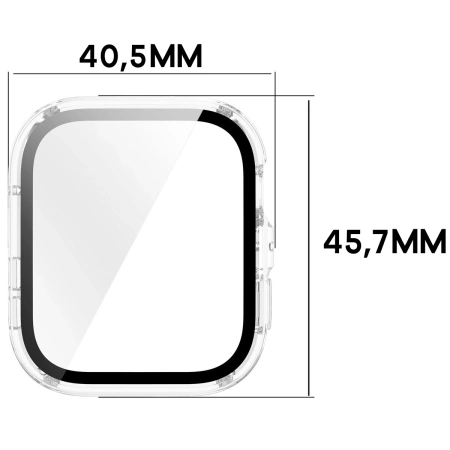 Etui ze szkłem do zegarka Bizon Case+Glass Watch do Huawei Watch Fit 4, przezroczyste