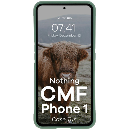 Pancerne etui Bizon Case Tur do Nothing CMF Phone 1, ciemnozielone