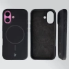 Silikonowe etui z pierścieniem magnetycznym Bizon Soft Case Magnetic do iPhone 16, czarne