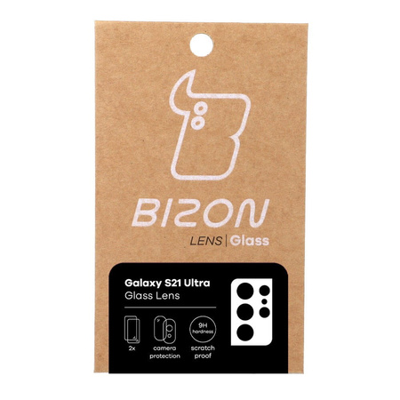 Szkło na aparat Bizon Glass Silk Lens dla Galaxy S21 Ultra, 2 sztuki