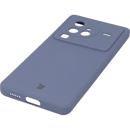 Etui Bizon Case Silicone Sq do Vivo X80 Pro, szare