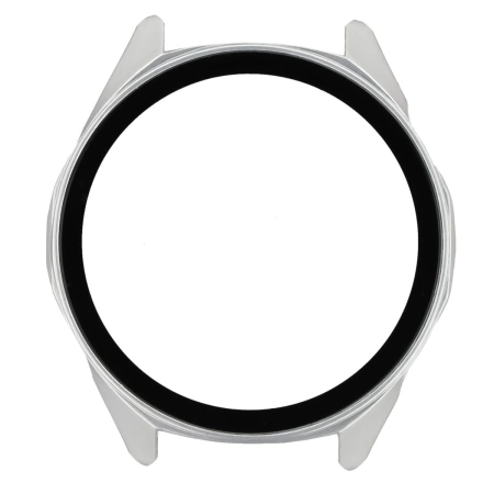 Etui ze szkłem do zegarka Bizon Case+Glass Watch do Huawei Watch GT6 46 mm, matowe srebrne