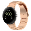 Pasek ze stali nierdzewnej Bizon Strap Watch Aura do Google Pixel Watch 3 45 mm, różowozłoty