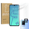 Szkło hartowane Bizon Glass Clear - 3 szt. + obiektyw, Vivo V21 5G