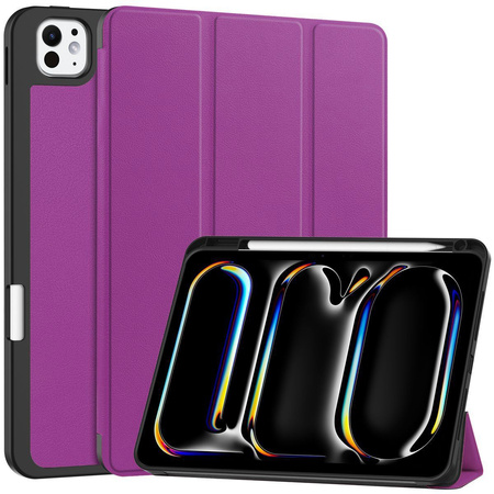 Etui Bizon Case Tab Lizard do iPad Pro 11" 2025 / 2024, ciemnofioletowe