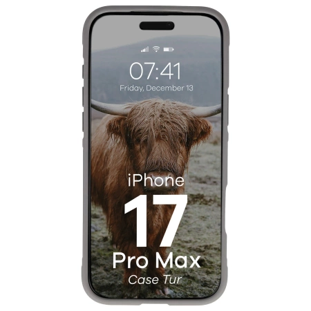 Pancerne etui Bizon Case Tur do iPhone 17 Pro Max, jasnoszare