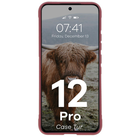 Pancerne etui Bizon Case Tur do Oppo Reno 12 Pro, burgundowe
