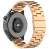 Pasek ze stali nierdzewnej do smartwatcha, Bizon Strap Watch Aura, Quick Release 22 mm, różowozłoty