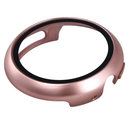 Etui ze szkłem do zegarka Bizon Case+Glass Watch do Google Pixel Watch 4 41 mm, różowozłote