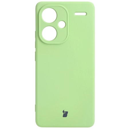 Etui Bizon Case Silicone Sq do Xiaomi Redmi Note 13 Pro+ 5G, jasnozielone