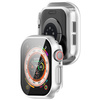 Etui ze szkłem do zegarka Bizon Case+Glass Watch do Apple Watch 11 / 10 (46mm), srebrne