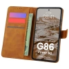 Etui z klapką Bizon Case Pocket do Motorola Moto G86 Power 5G, brązowe