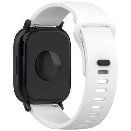 Pasek silikonowy do smartwatcha, Bizon Strap Watch Silicone Pro H, Quick Release 22 mm, biały
