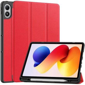 Etui z klapką Bizon Case Tab Lizard do Xiaomi Redmi Pad 2 Pro, czerwone