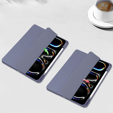 Etui Bizon Case Tab Clear Matt do iPad Pro 11" 2025 / 2024, lawendowe