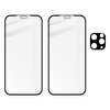 Szkło hartowane Bizon Glass Edge CF - 2 sztuki + ochrona na obiektyw, iPhone 11 Pro Max, czarne