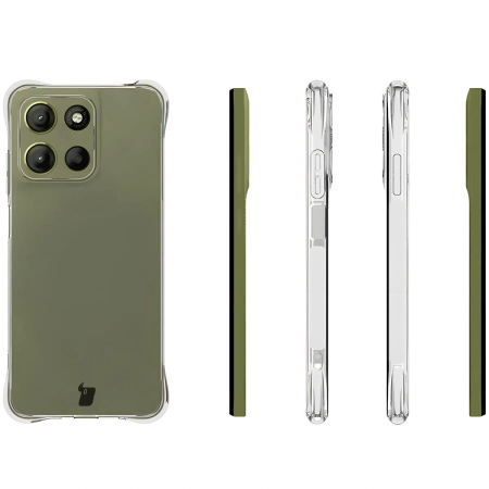 Elastyczne etui + 2x szkło hartowane Bizon Case Clear Pack do Motorola Moto G15 / G15 Power