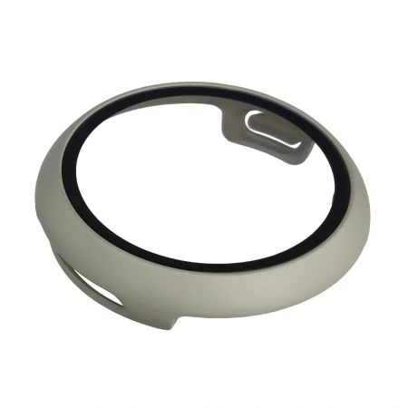 Etui ze szkłem do zegarka Bizon Case+Glass Watch do Google Pixel Watch 4 45 mm, matowe szare