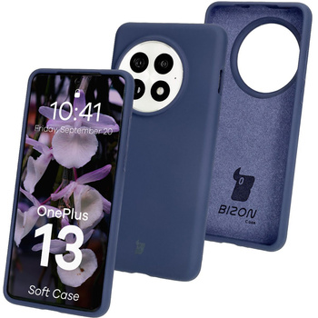 Silikonowe etui Bizon Soft Case do OnePlus 13, ciemnoniebieskie