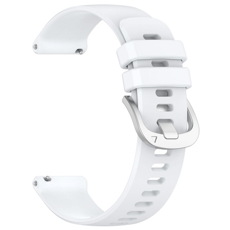 Pasek silikonowy do smartwatcha, Bizon Strap Watch Silicone Pro T, Quick Release 18 mm, biały