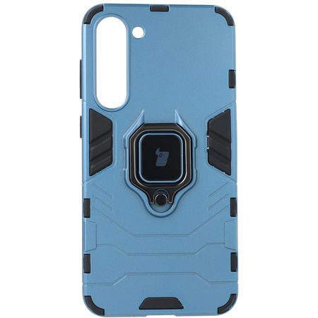 Etui Bizon Case Armor Ring do Galaxy S23 Plus, niebieskie