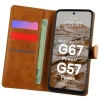 Etui z klapką Bizon Case Pocket do Motorola Moto G57 Power / G67 Power, brązowe