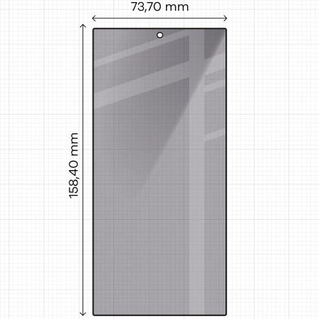 Prywatyzujące szkło hartowane Bizon Glass Edge Shadow Duo do Galaxy S24 Ultra, przyciemniane z czarną ramką, 2 sztuki