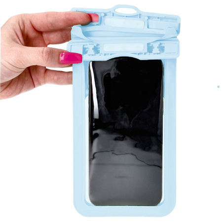 Etui wodoszczelne Bizon Case Hydrowrap, 2 sztuki, jasnoniebieskie
