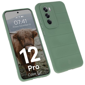 Pancerne etui Bizon Case Tur do Oppo Reno 12 Pro, ciemnozielone