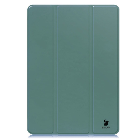 Etui Bizon Case Tab Lizard do Galaxy Tab S10 Lite / S10 FE / S9 / S9 FE, ciemnozielone