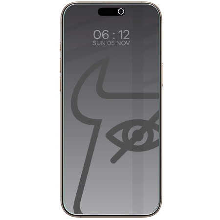 Prywatyzujące szkło hartowane Bizon Glass Clear Shadow Duo do iPhone 16 Pro Max, przyciemniane, 2 sztuki