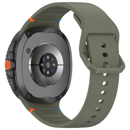 Silikonowy pasek Bizon Strap Watch Silicone G do Galaxy Watch 8 40 mm / 44 mm / 8 Classic 46 mm, ciemnozielony
