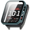 Etui ze szkłem do zegarka Bizon Case+Glass Watch do Garmin Venu X1, zielone