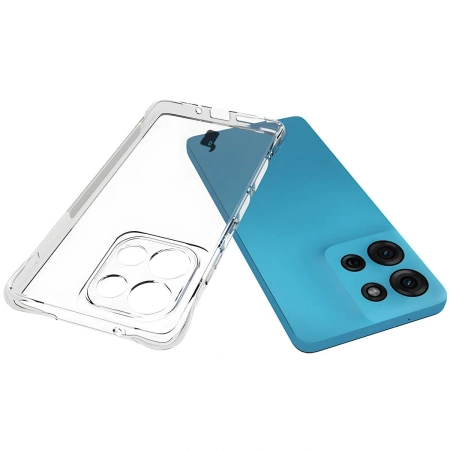 Elastyczne etui + 2x folia na ekran Bizon Case Clear Pack do Motorola Moto G75 5G