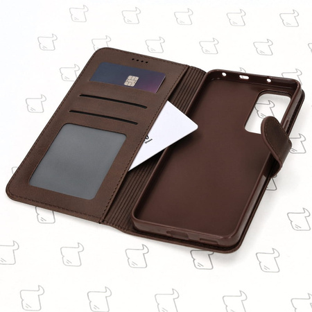 Etui Bizon Case Wallet do Xiaomi 12 Lite, ciemnobrązowe