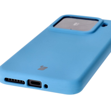 Silikonowe etui Bizon Soft Case do Xiaomi 15, niebieskie