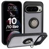 Etui z uchwytem na palec Bizon Case Hybrid Ring do Google Pixel 10 / 10 Pro, przydymione z czarną ramką
