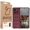 Pancerne etui Bizon Case Tur do Motorola Moto G86 Power 5G, burgundowe