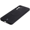 Silikonowe etui z pierścieniem magnetycznym Bizon Case Silicone Magnetic Sq do Galaxy A16 4G / 5G, czarne