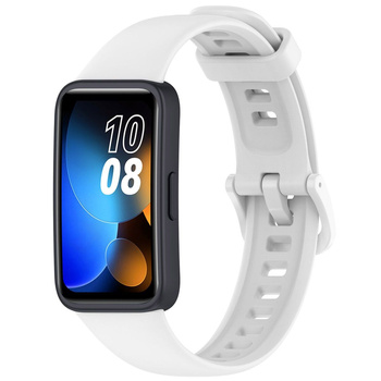 Pasek Bizon Strap Watch Silicone do Huawei Band 9 / Band 8, biały