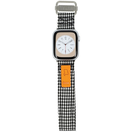 Pasek Bizon Strap Watch Urban do Apple Watch 38/40/41/42 mm, czarno-biała pepitka