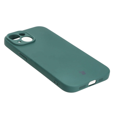 Etui Bizon Case Silicone do Apple iPhone 15, ciemnozielone