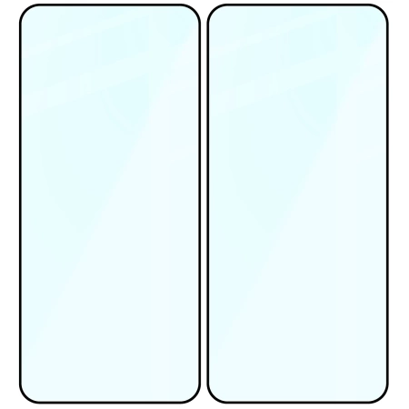 Szkło hartowane Bizon Glass Edge Duo do Xiaomi 13, czarna ramka, 2 sztuki