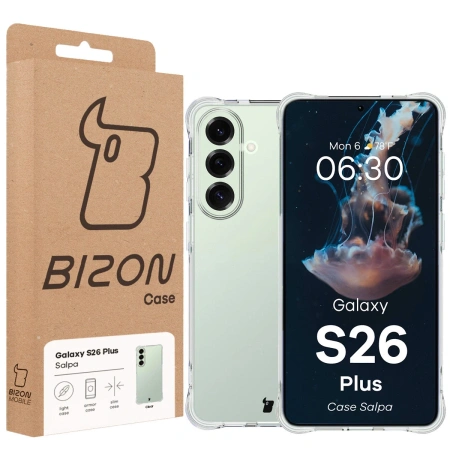 Elastyczne etui Bizon Case Salpa do Galaxy S26 Plus, przezroczyste