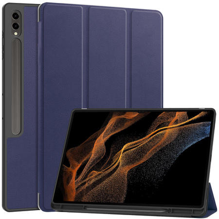 Etui Bizon Case Tab Lizard do Samsung Galaxy Tab S9 Ultra, granatowe