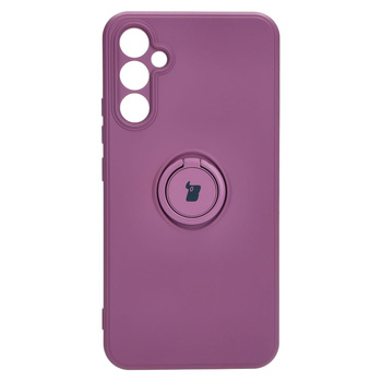 Etui Bizon Case Silicone Ring Sq do Galaxy A34 5G, ciemnofioletowe
