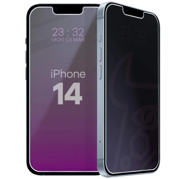 Prywatyzujące szkło hybrydowe Bizon Glass Mule Shadow do iPhone 14, matowe
