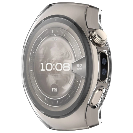 Etui z osłoną ekranu Bizon Case Watch Felipe do Huawei Watch 5 46mm, przeźroczyste